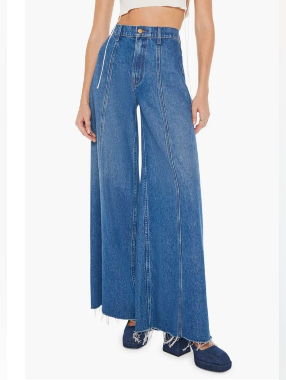 MOTHER SNACKS! The Lunch Line Sneak Fray - Yummy Jeans